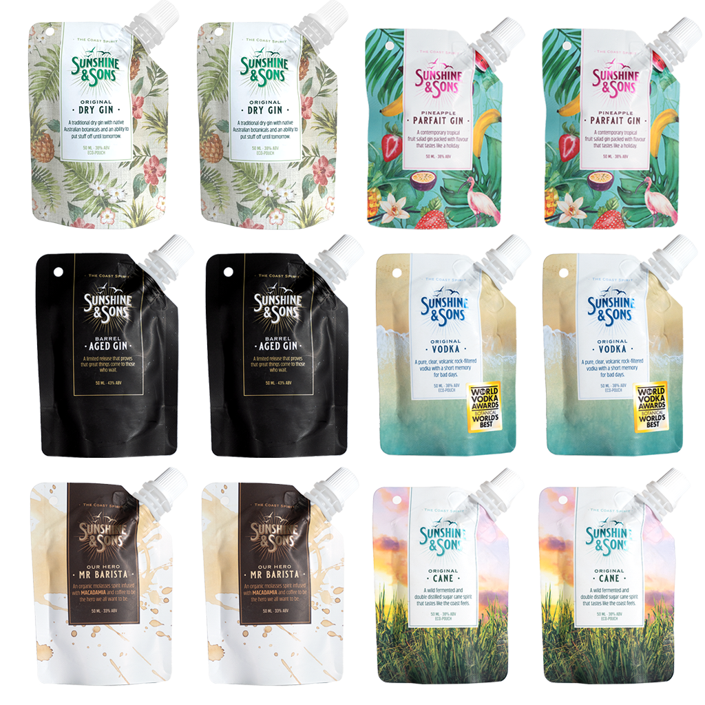 Sunshine & Sons Premium Spirits Party Pouch 12 Pack