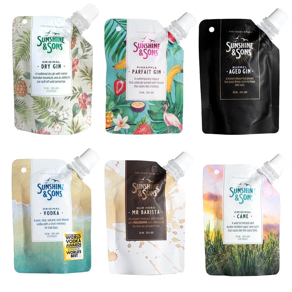 Sunshine & Sons Premium Spirits Party Pouch 6 Pack