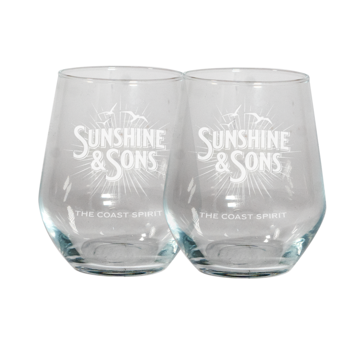 Sunshine & Sons Etched Gin Glasses 2 Pack